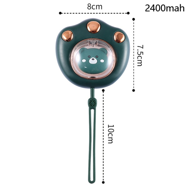 Elektrisk vinterhandvärmare Kattklohandvärmare power Green 2400mah