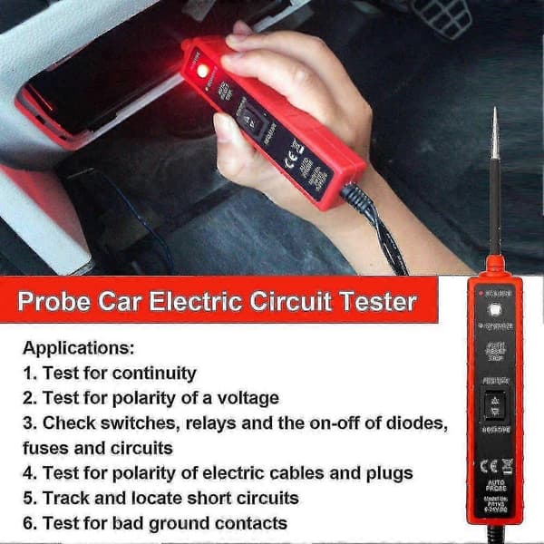 Em285 6-24v Bil Elektrisk Krets Testpenn Spenningstester Probe Bilverktøy