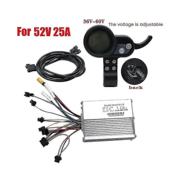 Til Jp 52v 25a Controller Børsteløs Motor+36-60v Dashboard Måler Kit Til Jp Elektrisk