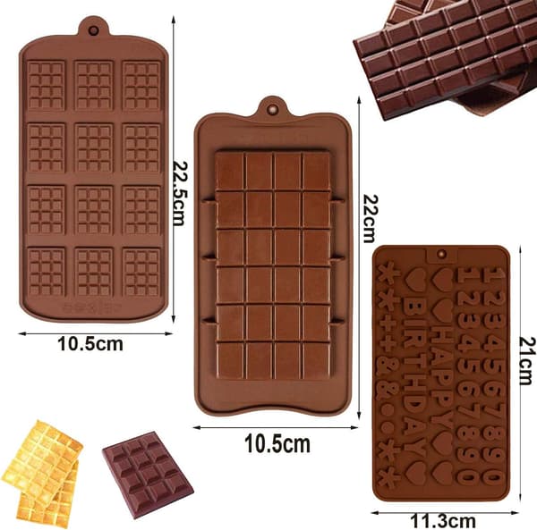 Silikonchokladformar - Non-Stick minibarer & våfflor