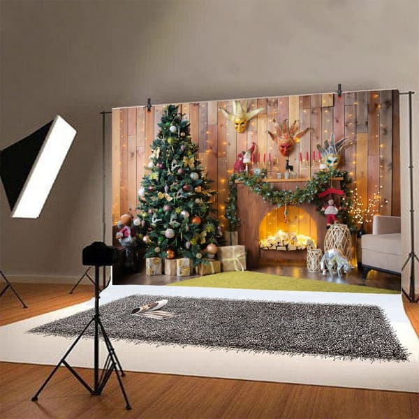 7x5ft / 5x4ft /  jul eldstad bakgrund vinyl dekor 5x3ft
