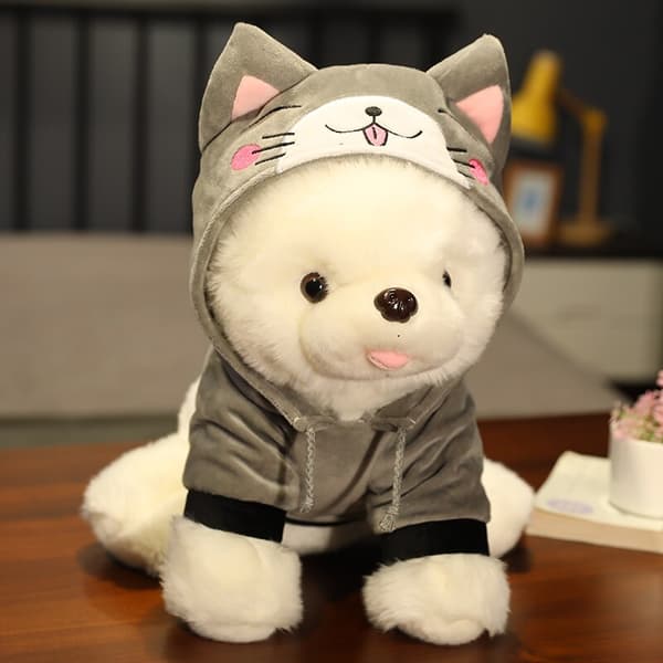 35 cm Söt dressing valp plyschleksaker Pomeranian dockor fyllda