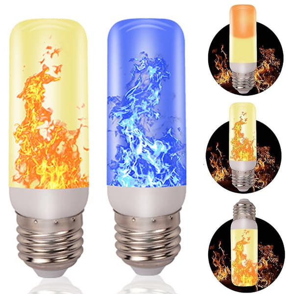 LED Flameffekt Glödlampor Juldekor Upp och ner Effekt Blu ray