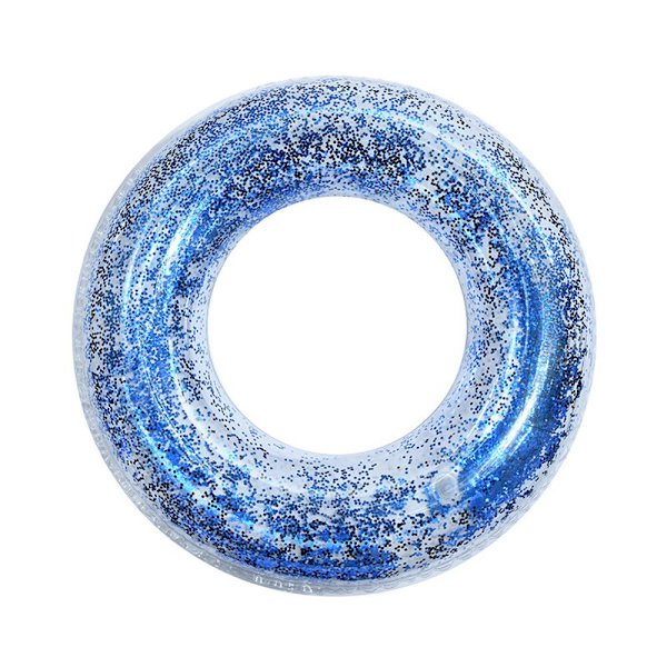 Transparent Glitter Pool Foats Simring BLÅ blue 80