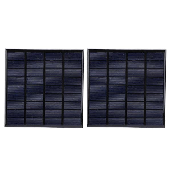 2 stk. DC9V 2W Epoxy Solpaneler Polysilicium Batteri Legetøj Opladermodul med 100 cm Kabel