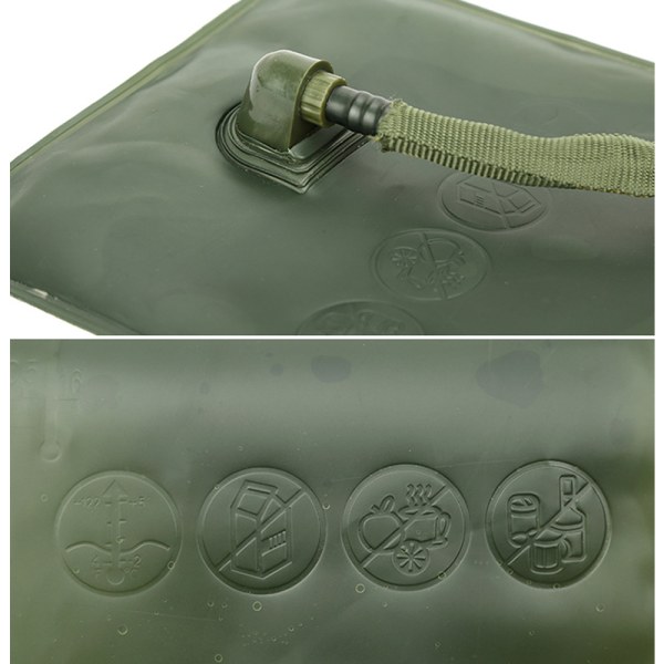 Vattenpåse Byte av innerväska Utomhusresor Vattenblåsa Army green 3L