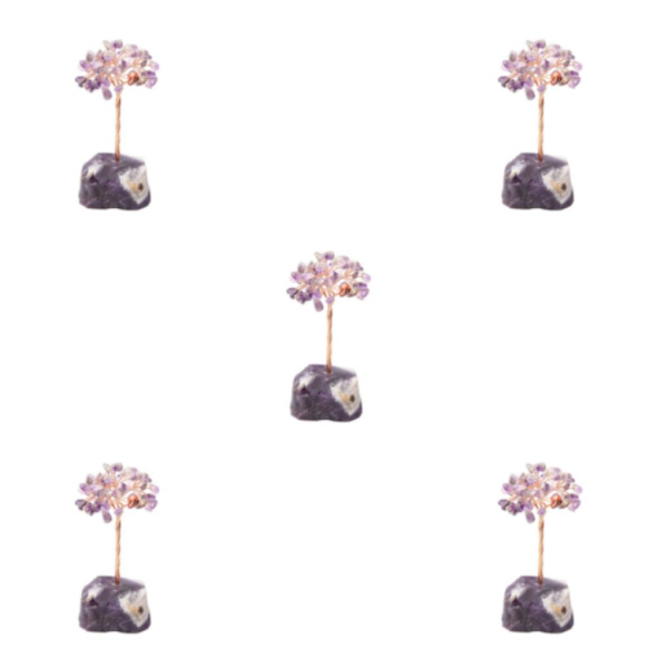 1/2/3/5 Onnenpuu Kodin sisustus Hieno käsityö ja luonnollinen amethyst+amethyst 13cm 5PCS