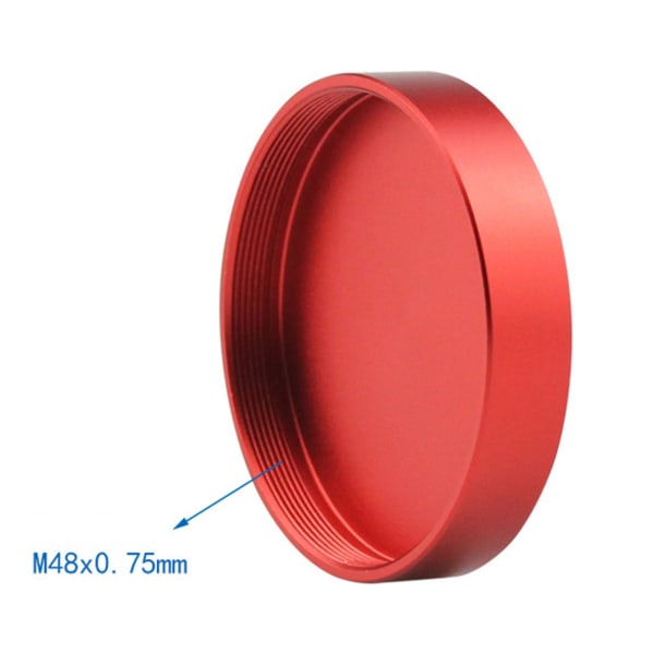 Lins cap M48 X 0,75 mm för cover Teleskop okular legering Red Color