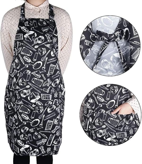 Kjøkkenforkle for kvinner, unisex kokkeforkle - justerbart - chili pa