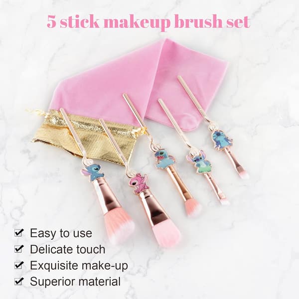 ##/[5 st] Sminkborste Set, Presentera Kosmetiska Borstar för Puder Ögon##/