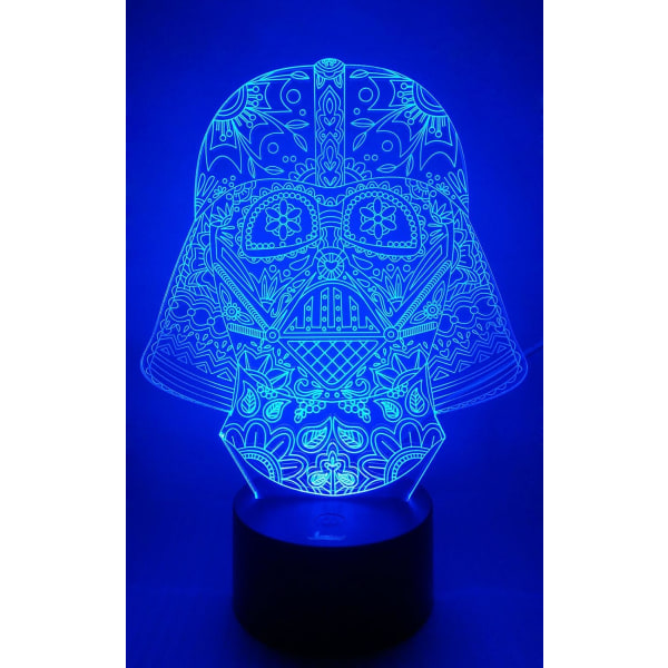 Darth Vader 3D Nattlampe LED Illusjonslampe Nattbord Ta