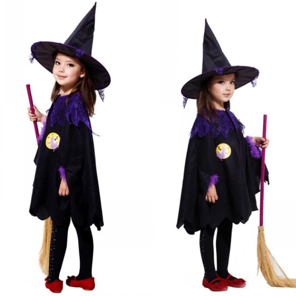Hætte Cape Velvet Cape med Hætte Lang Vendbar til Halloween 120cm
