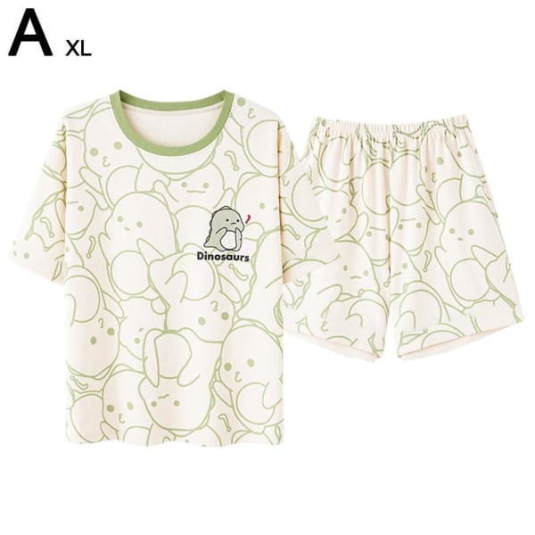Kvinnors pyjamas Kvinnors set av nattkläder T-shirts Kvinnor Kvinnor P little dinosaurs XL