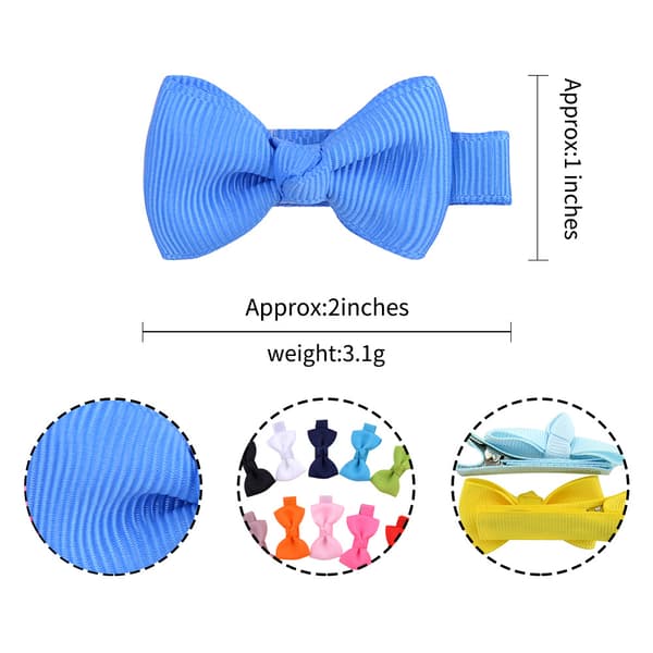 40-pack 2 tums Grosgrain Ribbon Alligator Hårklämmor för Baby Gi