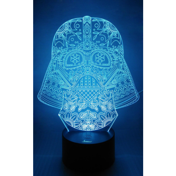Darth Vader 3D Nattlampe LED Illusjonslampe Nattbord Ta