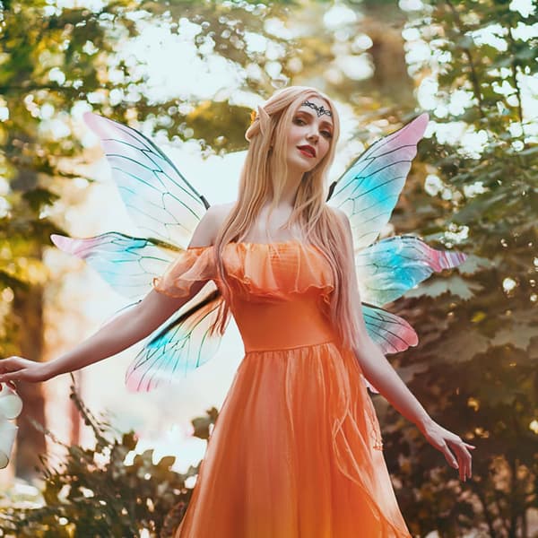 Nisseører med Fairy Crown Sett 2 par myke nisseører med Pixie