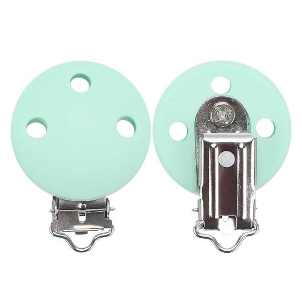 Sut Silikone Rund Clip Kæde Tilbehør Mint Green