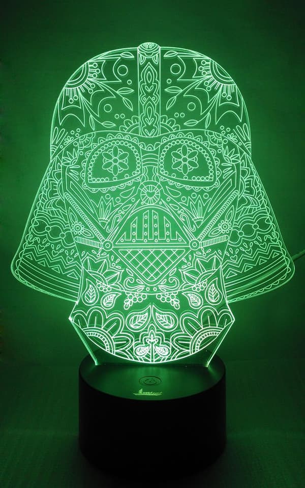 Darth Vader 3D Nattlampe LED Illusjonslampe Nattbord Ta