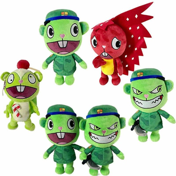 11&quot; Happy Tree Friends Htf Flippy Fliqpy stoppet dukke Anime plyslegetøj B