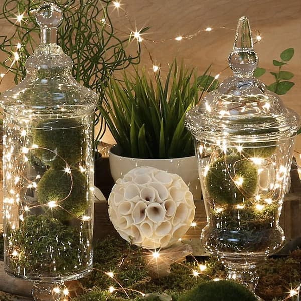 6 kpl Fairy String Lights 7.2Ft 20 Led Powered Lights -valosarjaa