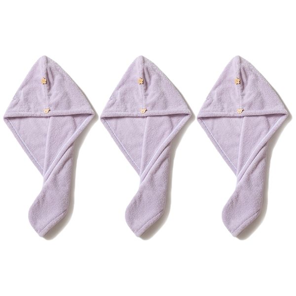 3-pak Mikrofiber Hårtørrer Håndklæde