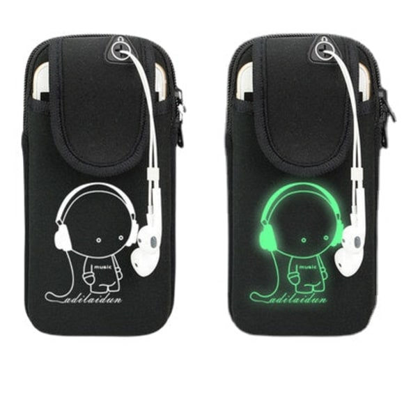 Midjeväska Herr kvinnor Fanny Midjeväska Utrustning Arm Telefon Man Arm Armband Armband Hand Handled Lysande barn