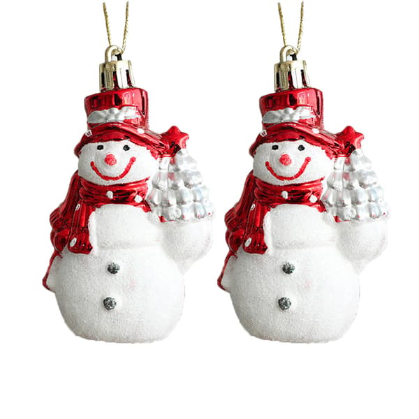 2 julgranskulor i plast Julgransdekor jul Snowman/2
