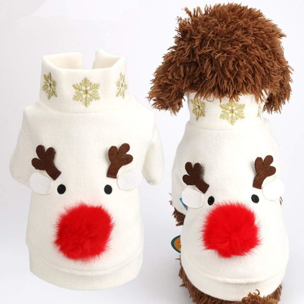 Jul Hunddräkt Djur Djur Vinter Varma Kläder Kappor Kappa Festkläder För Små Hundar Xl Stl.