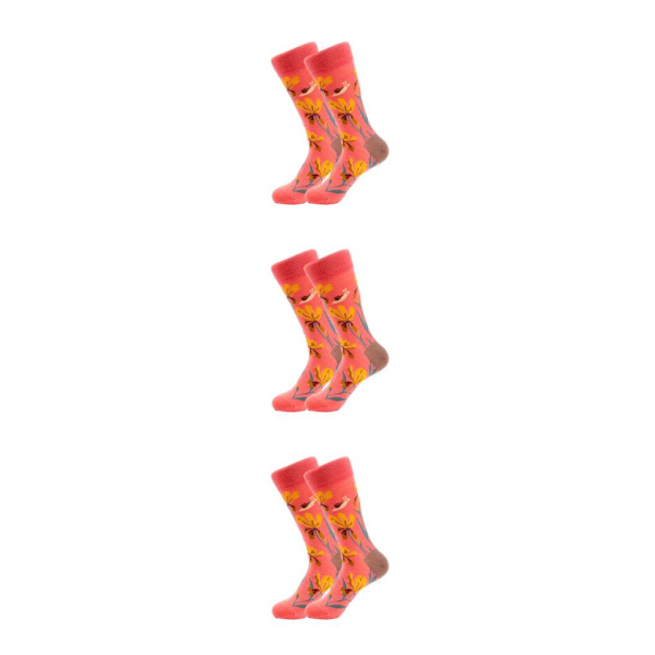 1/2/3/5 Färgglada Blomma Och Växter Strumpor För Dam - Lämplig 5#One size fits all 3PCS