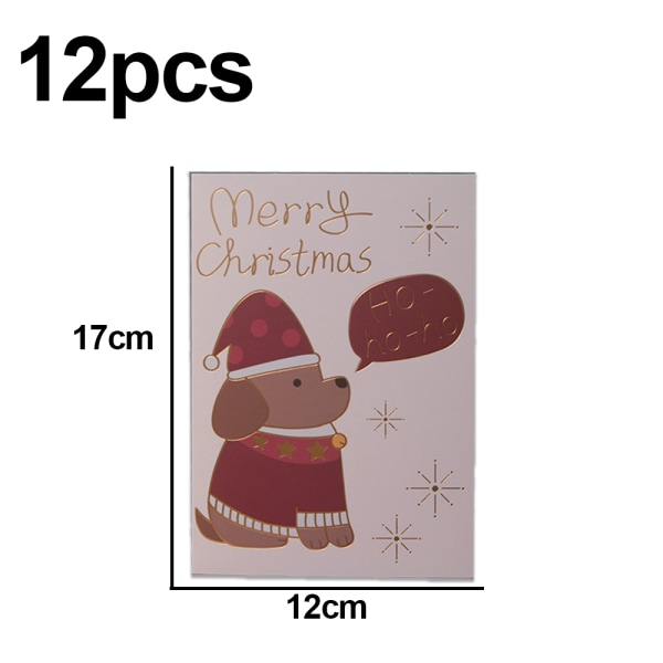 Christmas Eske gratulasjonskort Multi-Pack Sett，Vinter Style 6