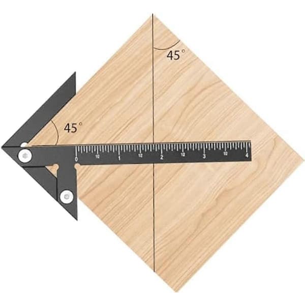 Imperial Circle Center Positionering, 45/90 Graders Positioneringslineal, Retvinklet Positionering, Positionering
