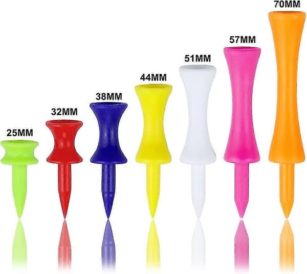 Dww - 100-pakning plastgolfpegger 44 mm/70 mm