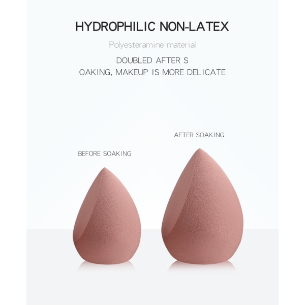 8 stk/æske Makeup Foundation Svampe Våd Tør Dobbelt Anvendelse Makeup