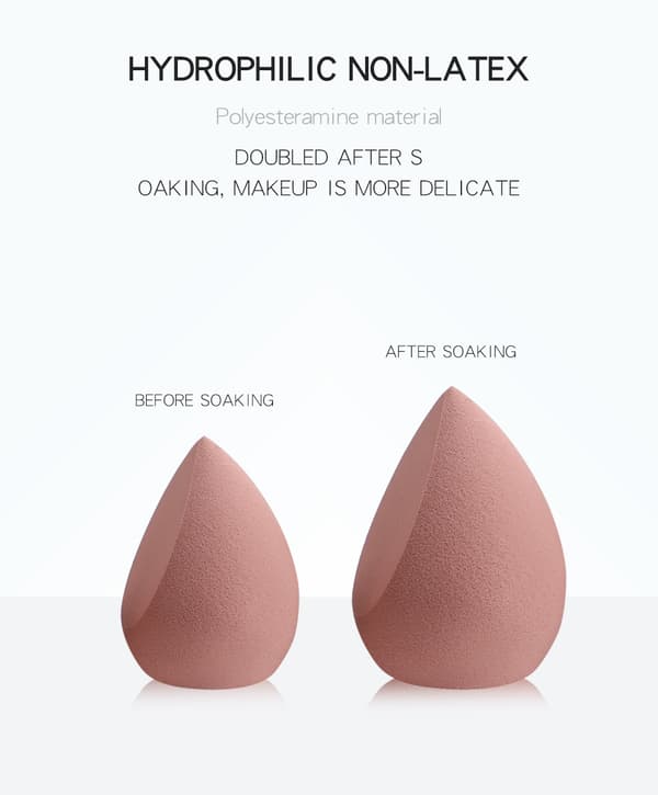 8 stk/boks Makeup Foundation Svamper Våt Tørr Dobbel Bruk Makeup