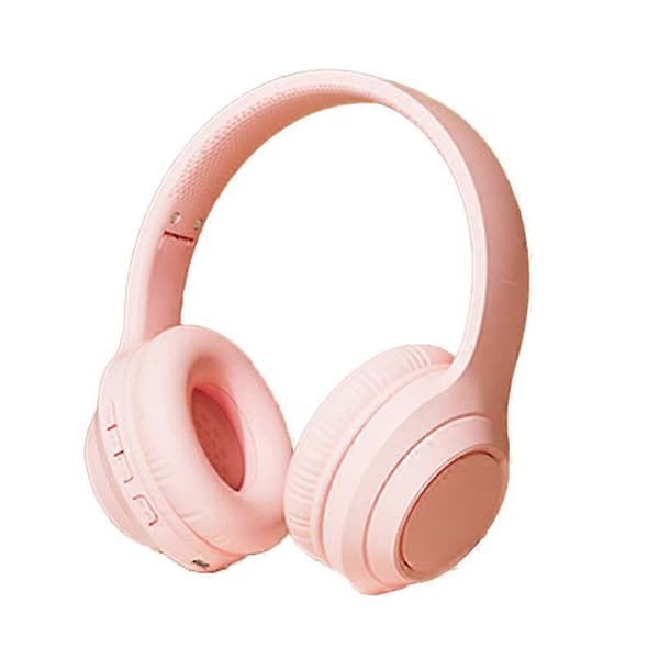 Trådløst Bluetooth Gaming Headset Multifunksjon HiFi Stereo Støyreduserende Sterk Bass Bluetooth Hodetelefoner Ferskenrosa