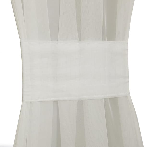 Glassdørpanel Vindusgardin Elegant Solid Voile Stanglomme