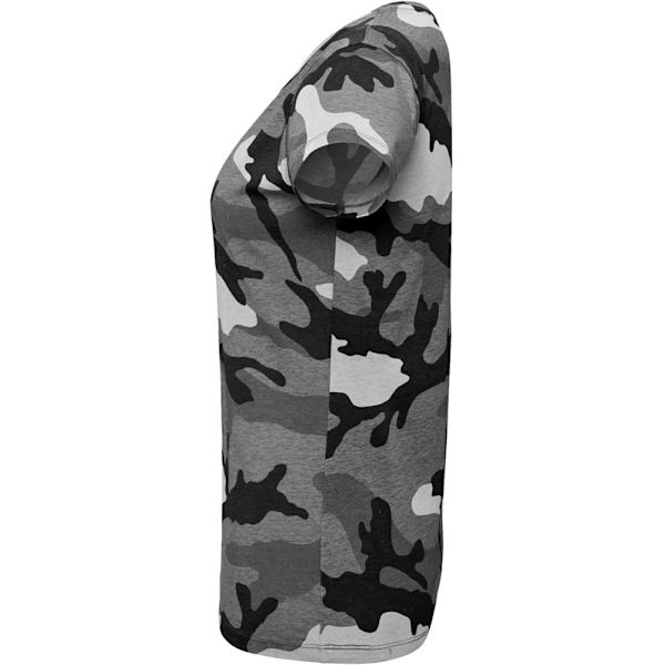 SOLS Dame/Dame Camo Kortarmet T-skjorte Grå Camo Grey Camo M