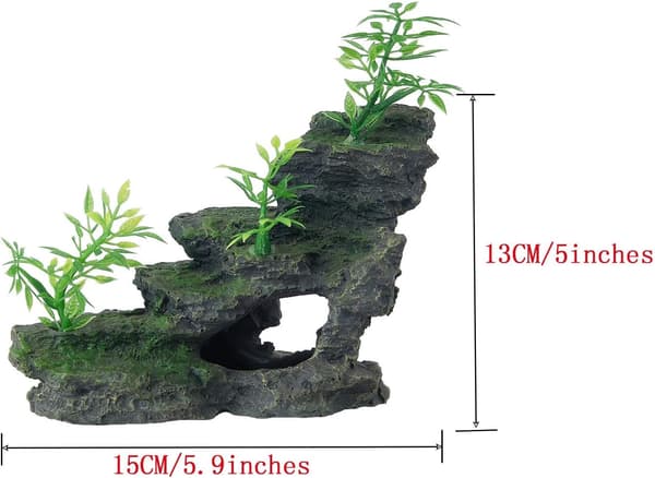 Miniatyr akvarium Mountain View sten ornament, bryotree CAVE LA