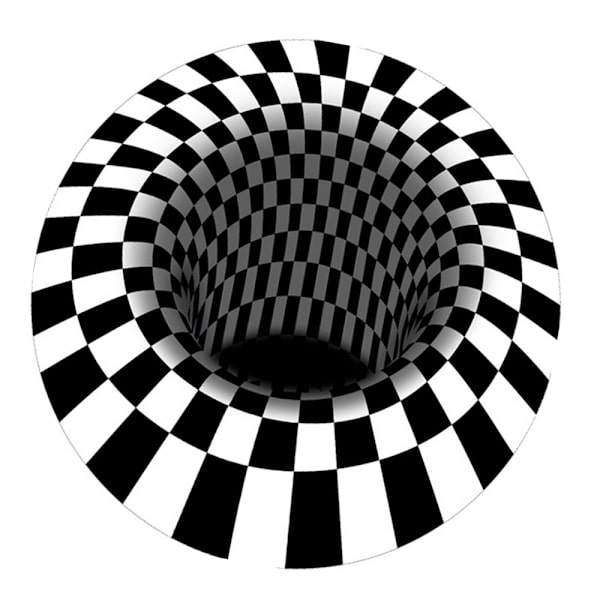 3D- printed Pläd Illusion Vortex Matta Golvmatta för vardagsrumsinredning 160cm