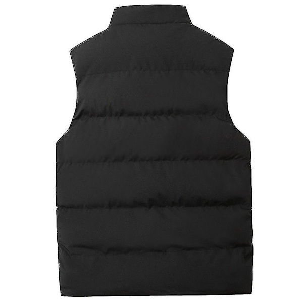Lätt packbar dunväst för män ärmlös vadderad jacka 2XL Black