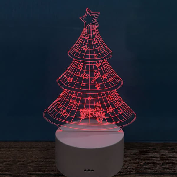 Christmas Tree 3D Night Light USB Illusion Lamp Re