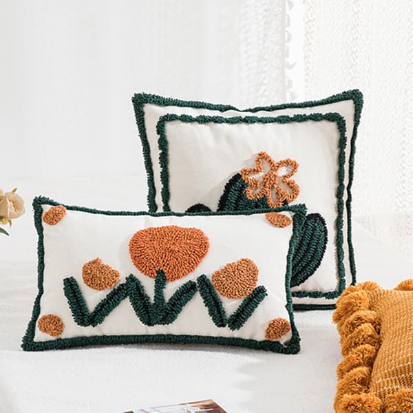 Kuddfodral med broderad söm Personlig kramande case Sticksoffa Cover E
