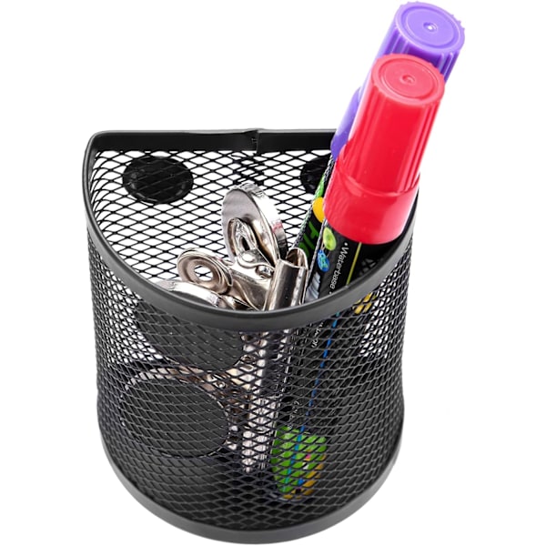 2 Magnetiske Penneholdere, Organiser til Skrivegrej i Metal