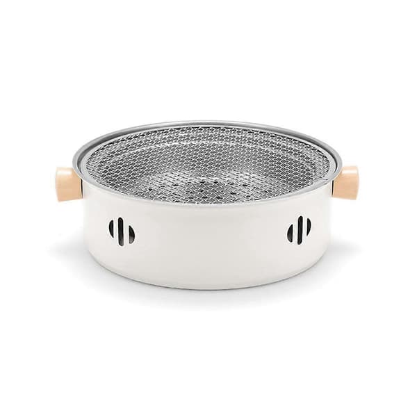 Utomhus Camping Grill BBQ Spis Multifunktionell Hem Kolgrill med Rund Non-Stick Grillspis