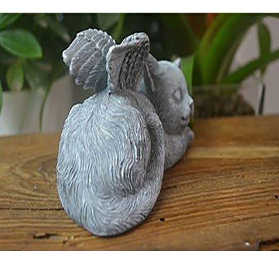 Angel Cat Staty Harts Craft Ornament
