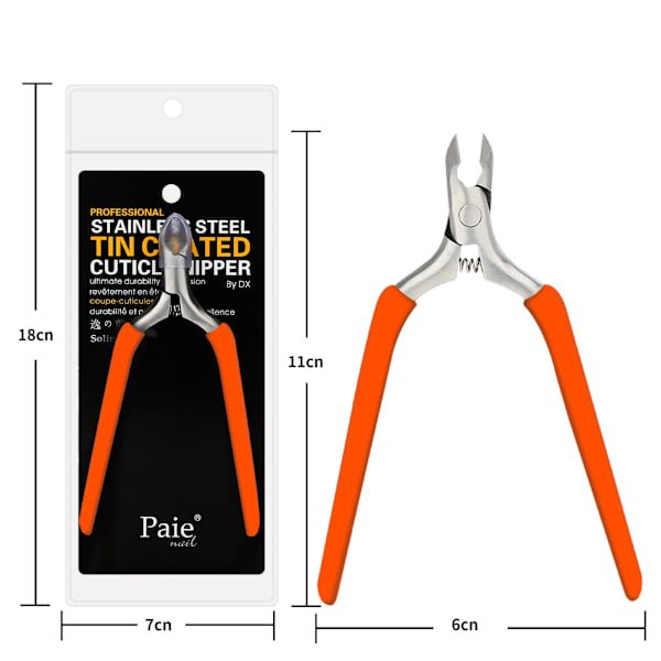 Neglebåndsklipper, Neglebåndsfjerner Professionel manicure og pedicure Neglebåndsfjernerværktøj Rustfrit stål Neglebåndssaks orange