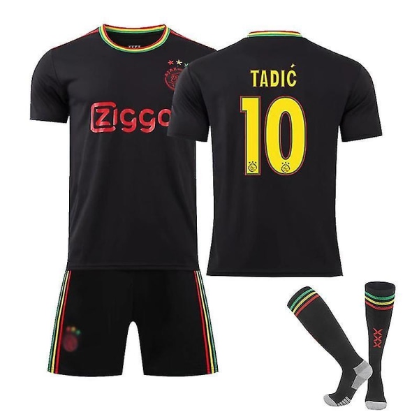 21-22 Ajax hjemmebanetrøje nr. 10 Tadic Træningssæt Uden Nummer Sort L(175-180) Davy Klaassen No.10 Black 20(110-120)