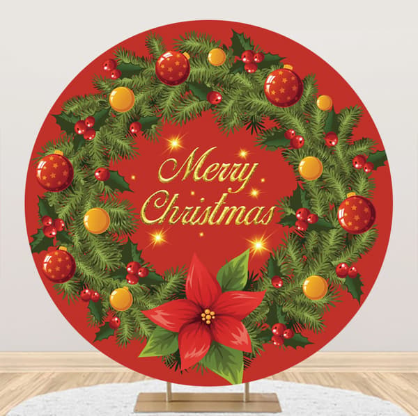 100 cm Julfotografi Bakgrund Pine Santa Claus Presentbox Ro
