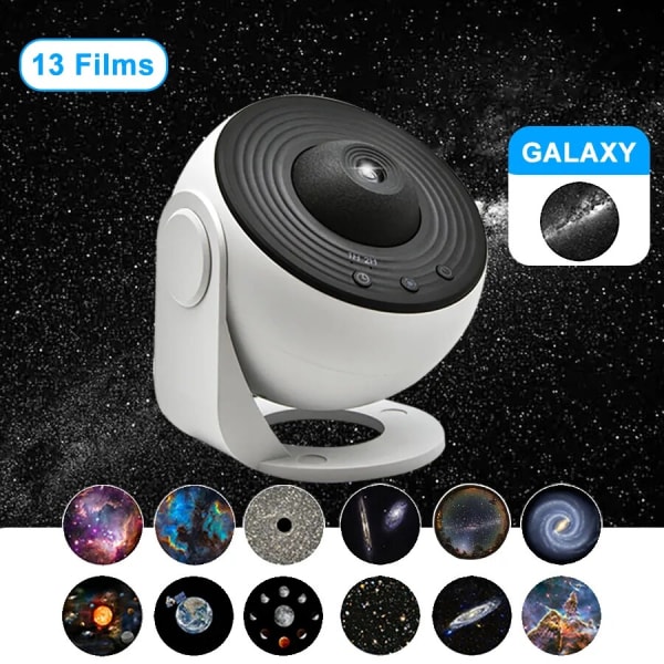 Ny 13-i-1 Planetarium Galaxy Stjerneprojektor Natlys HD Stjerne Aurora Projektorlampe til Børn i Soveværelset Hjem Fest Dekoration