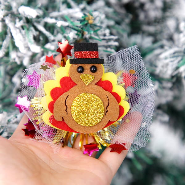 9 stk Thanksgiving hårnål Flash hårtilbehør Kalkun hårnål